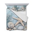 thumbnail image 7 of Coastal Starfish Queen Size Down Alternative Comforter,Lightweight Comforter Quilt Bedding Set with Pillow Shams Beach Summer Starfish Nautical Shell Blue Bed Comforter Duvet Insert 90"x96", 7 of 7