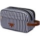 thumbnail image 1 of Toiletry Bag for Women Portable Cosmetic Bag (Blue Stripes) Large Wash Bag Toiletries Storage Bag Waterproof Flower Makeup Bag for Girls Ladies, 1 of 5