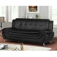 thumbnail image 2 of US Pride Furniture Cosmo Arul Tufted Modern 3 Piece Living Room Set - Black, 2 of 4