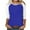 Blue, variant on Ovafbau Women Long Sleeve Hoodless Pullover Sweatshirts Womens 3 4 Sleeve Crew Neck Pullover Top Casual Blouse Fall Winter Outfits
