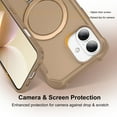 thumbnail image 3 of for iPhone 16 Plus Case, [Compatible with MagSafe][Shockproof Military Grade][Sturdy Kickstand & Magnetic Ring Holder] Hybrid TPU Silicone+Hard PC Back Phone Case for iPhone 16 Plus,Desertgold, 3 of 7
