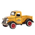thumbnail image 1 of Voiture jouet en alliage à tirer, modèle de camionnette moulé sous pression, jouet sonore et lumineux (jaune), 1 of 4