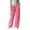 Red, variant on ClodeEU Women's Elastic Waist Plaid Wide Leg Pants,Loose Casual Trousers With Pockets ,Women's Plus L