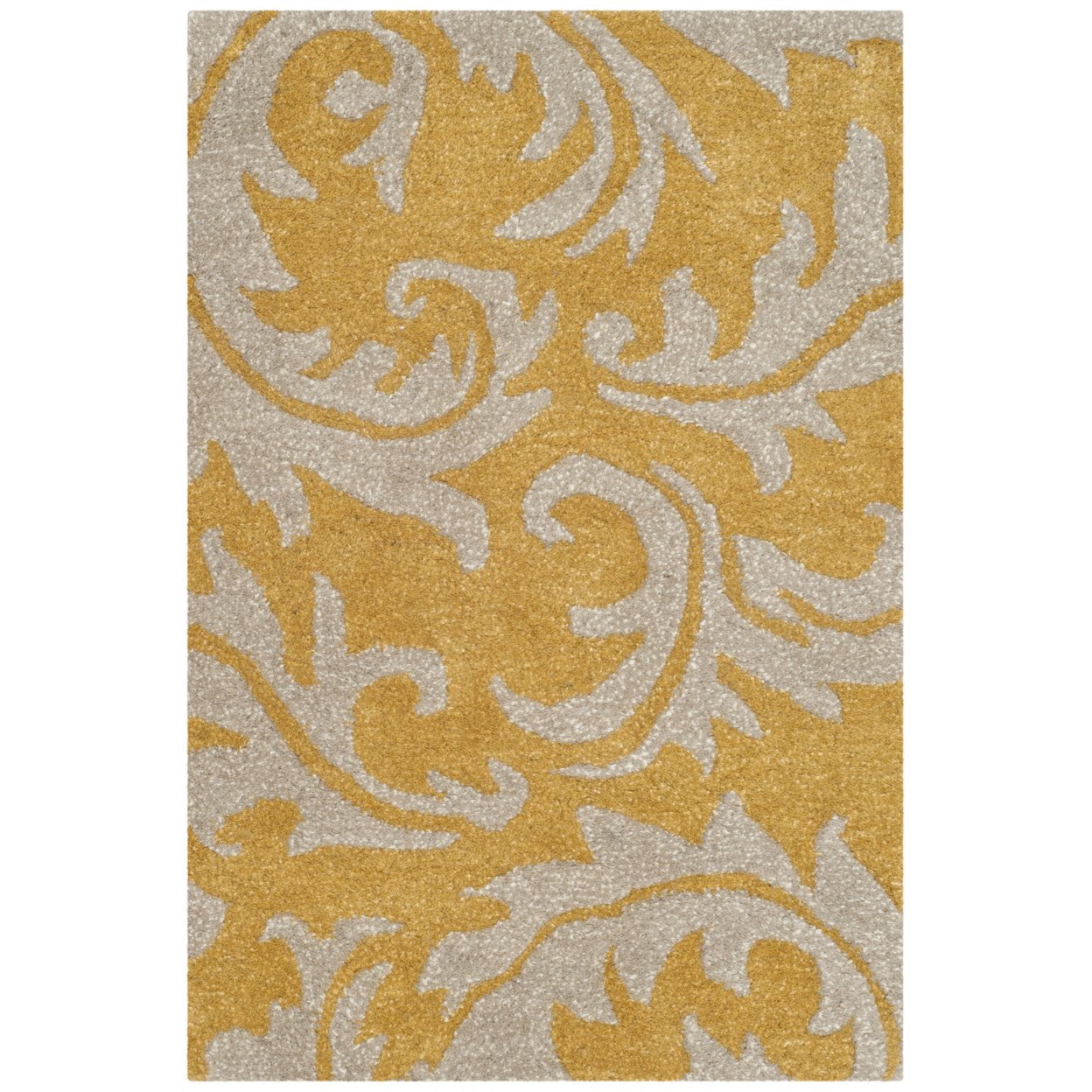 SAFAVIEH Soho Blair Floral Wool Area Rug, Gold/Ivory, 5' x 8'
