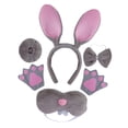 thumbnail image 2 of Conjunto de disfraz de conejo de Pascua, accesorios de Cosplay para fiestas temáticas de animales, Carnaval Gris, 2 of 9