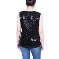 thumbnail image 3 of Petite Sleeveless Sequined Tank Top With Combo Banding, 3 of 3
