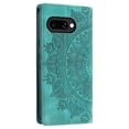 thumbnail image 4 of For Google Pixel 9a 6.3" Totem Embossed Strong Magnetic Attachment/Closure, Card Slots/Pocket, PU Leather Flip Wallet Case,Green,For Pixel 9a, 4 of 8