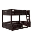 thumbnail image 6 of Full XL over Queen/ Full over Queen Bunk Bed with Ladder and Guardrails, Pegboard and bookshelf, Espresso, 6 of 7