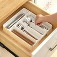 thumbnail image 5 of 4/5 Grid Kitchen Cabinets Chopsticks And Tableware Storage Box Knife Fork Spoon Divider Organizer Knife Fork Drawer Storage, 5 of 7