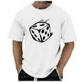 thumbnail image 3 of JDEFEG Mens Shirts Tops Simple Bone Dice Casual Dress up Funny Mens T Shirt Absorbent Wicking Mens Sweats Work Shirts White Size Xxxl, 3 of 6