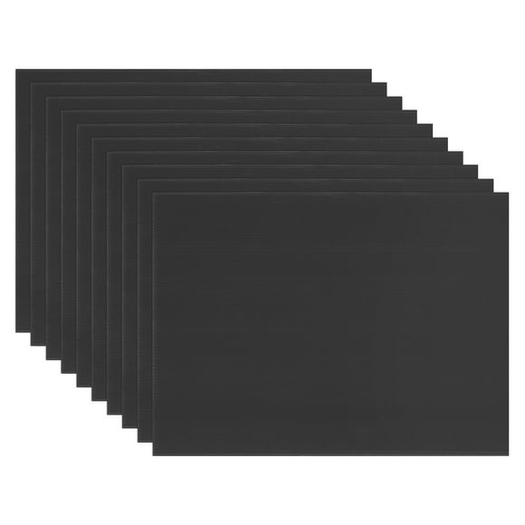 Uxcell 10-Pack Corrugated Plastic Sheets, 12 Inch x 16 Inch Waterproof Blank Corrugated Poster Board Yard Signs [3mm Thick, Black]