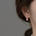 thumbnail image 3 of 925 Sterling Silver Disc Earrings Huggie Hoop for Women Teens Coin Hoop Earrings Cluster Drop Earrings Tassel, 3 of 10