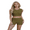 Green, variant on LYMAYTER 2 Piece Set for Women Fashion Crochet Vest Set Summer Slim Crop Top Shorts Outfits S-XL