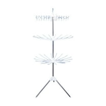 Large Folding Drying Rack with 24 Clothespins | Indoor Outdoor Space Saving Clothes Airer | Stainless Steel 35.4x70.86 Inch Laundry Rack for Home Use