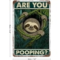 thumbnail image 2 of Funny Sloth Metal Tin Sign, Vintage Jungle Wall Decor, Retro Bathroom Wall Art Plaque, Cute Animal Restroom Sign, 8 x 12 Inch, 2 of 6