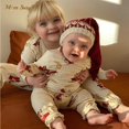 thumbnail image 2 of Conjunto de pijama de algodón para bebé, niña y niño, camisa y pantalón, ropa de manga larga, ropa de dormir de Navidad para bebé de 12 meses a 5 años, 2 of 4