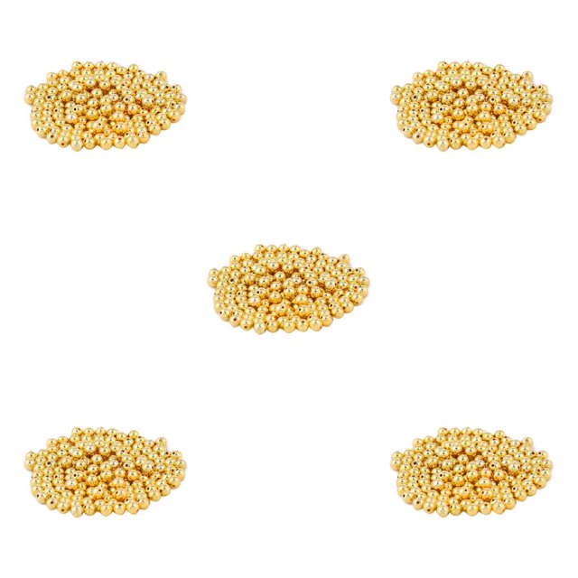 Bearachild 200 Uds cuentas espaciadoras sin costuras 4mm bola suelta pequeños accesorios joyería artesanal fabricación para collar negro Type2 NO2 Bearachild CBP434251
