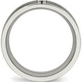 thumbnail image 2 of Stainless Steel Polished With Brushed Center Black Ip-Plated Cz 8mm Band (Size 8.5) Made In China sr549-8.5, 2 of 5
