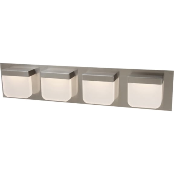 Volume Lighting V1254 4 Light 25" Wide Integrated Led Bathroom Vanity Light - Nickel