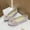 Beige, variant on Flat Slip-On Slip On flat sandals for women Closed Toe Flat Arch Flat Heel Stability Slip-Resistant Flatform closed toe sandals women