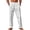 White_EF06, variant on Dwellite Men's Linen Pants Beach Casual Summer Lightweight Elastic Waist Drawstring Pant with Deep Pockets Green M