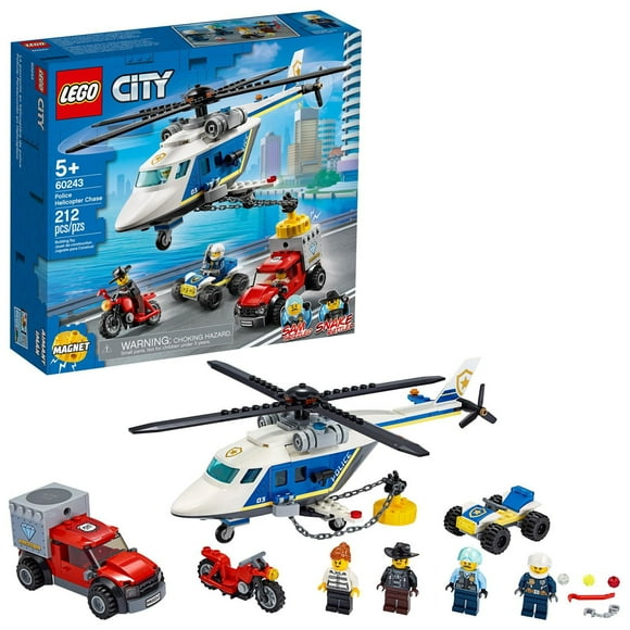 LEGO City Police Helicopter Chase 60243 Toy Building Kit (212 Pieces)