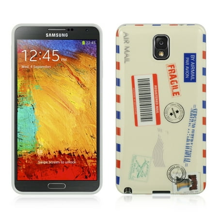 Insten Airmail TPU IMD Rubber Skin Gel Back Shell Case For Samsung Galaxy Note 3 - (Best Launcher For Samsung Galaxy Note 3)