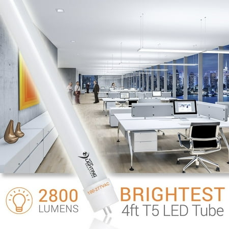 - 1-Pack of 4ft 22W T5 High Output LED Light Tube, 45.75