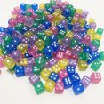 thumbnail image 3 of Mini Cubo de seis caras para juegos de mesa, 200 piezas, 5mm, acrílico, sólido, transparente, ángulo recto, dados estándar, 3 of 4