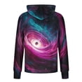 thumbnail image 4 of YueHuiYing Men's Printed Long Sleeve Hooded Pullover With Integrated Face Mask Ice Silk Sun Protection Shirt Uv Blocking Cooling Top For Outdoor Activities, 4 of 5