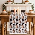 thumbnail image 3 of Happy Groundhog Day Cotton Linen Table Runner for Dining Kitchen, Vintage Cartoon Black Hat Groundhog Wedding Outdoor Party Tablerunners, Dresser Scarf Coffee Tablecloth Runners 13x36 Inches, 3 of 8