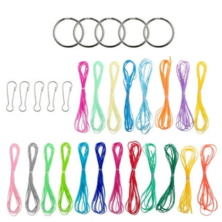 20 Bundles Lanyard String Kit, Gimp Bracelet Making Kit Boondoggle String  Plastic Lacing Cord with 200 Beads, 20 Pendant,Gimp String Kit for DIY