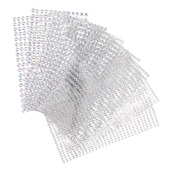 WEUVEB 8Pcs Rhinestone Stickers for Crafts, Acrylic White Decorations for Scrapbooking and Craft Projects