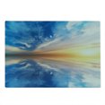 thumbnail image 2 of Nature Cutting Board, Dreamy Sky Background with Backward Deepening Clouds Route Summer Serenity Concept, Decorative Tempered Glass Cutting and Serving Board, Large Size, Orange Blue, by Ambesonne, 2 of 5