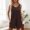 Coffee, variant on Stylish Women's Summer Jumpsuit Casual Round Neck Hollow Out Design Solid Color Romper for Daily Wear and Elegant Outings