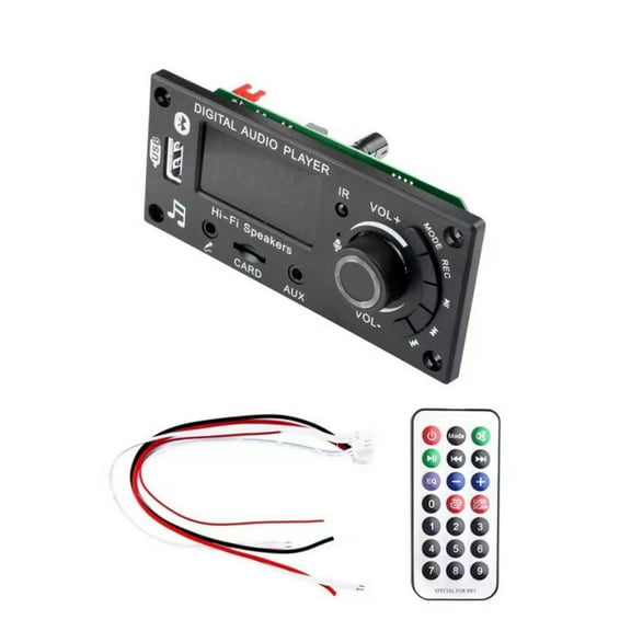 TAPDRA Multifunction Bluetooth Amplifier Board 2x50W MP3 USB TF FM AUX Remote Control Decoder