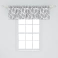 thumbnail image 2 of Ambesonne Muted Colors Window Valance, Greyscale Leaves Art, 54" X 18", Dark Grey and Pale Taupe, 2 of 3