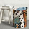 thumbnail image 6 of Sikiie Abstract Dalmatian Art Print Round Dirty Clothes Basket, Waterproof Standing Foldable Storage Basket, for Laundry Room, Bedroom, Bathroom Storage-Small, 6 of 6