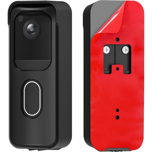 No Drill Door Mount for Blink Video Doorbell (2025 2nd Gen), Adhesive Mounting Bracket Accessories for Security System, Not for Blink Video Doorbell (2021&2023 Release), Black