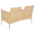 thumbnail image 6 of SAFAVIEH Viora Outdoor Patio Loveseat, Natural/White, 6 of 15