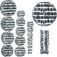 thumbnail image 4 of Body Candy Womens 2Pc White Acrylic Sheet Music Notes Double Flare Tunnel Plug Ear Plug Gauges Set of 2, 4 of 4