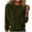 Army Green, variant on Womens Casual Corduroy Sweatshirts Solid Color Long Sleeve Crewneck Pullover Casual Loose Spring Fall Tops Outfits