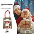 thumbnail image 1 of Bolsa de regalo de Navidad con asa muñeco de nieve de Wdftyju Santa Claus elfo muñeco de dibujos animados en 3D muñeco de nube bolsos de decoración para el hogar, 1 of 8
