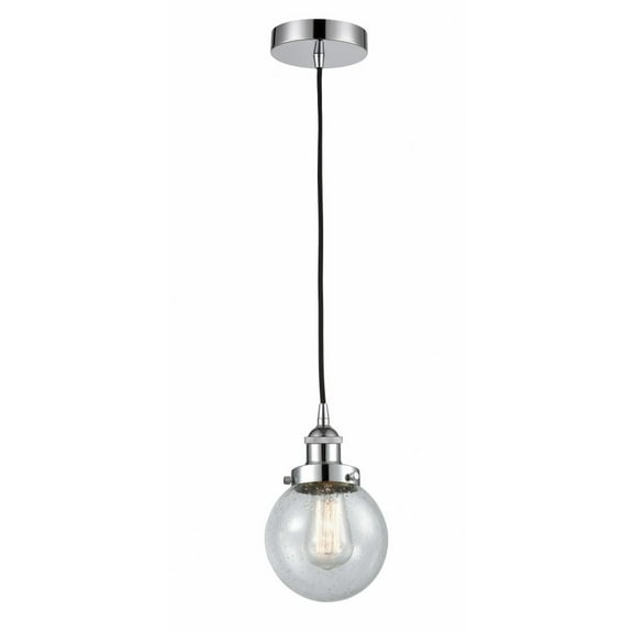 616-1PH-PC-G204-6-LED-Innovations Lighting-Beacon - 1 Light Mini Pendant In Industrial Style-9.5 Inches Tall and 6 Inches Wide Polished Chrome Seedy