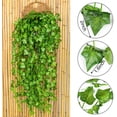thumbnail image 7 of Viworld 12 strands Artificial Ivy Fake Vines for Bedroom Aesthetic, 84 Feet, Greenery Leaves UV Resistant, Hanging Plant Decoration for Wedding, Party, Garden, Office, Wall. Vine Garland, 7 of 7