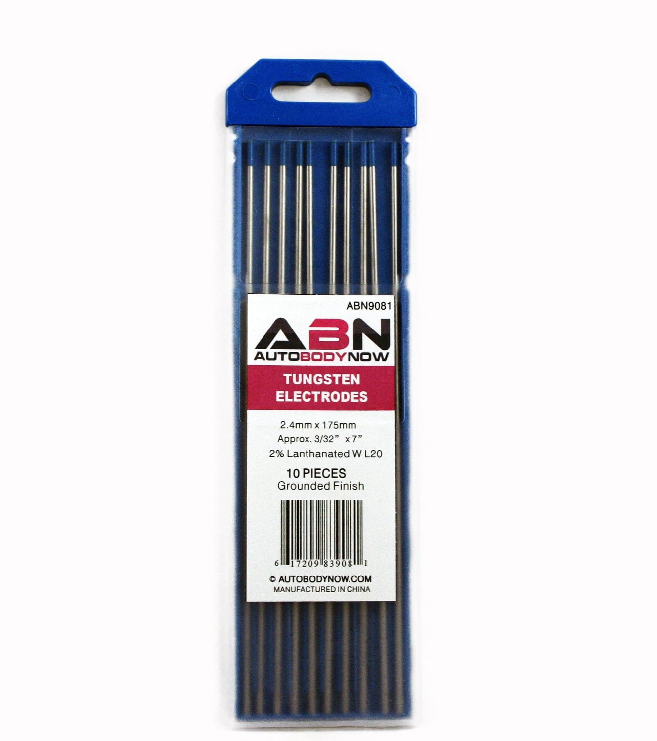 20 Pack 200 PCS TIG Welding Tungsten Electrodes 2% Lanthanated 3/32” x 7” Blue 