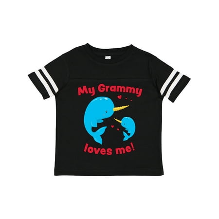 

Inktastic My Grammy Loves Me Narwhal Family Gift Toddler Boy or Toddler Girl T-Shirt