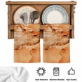 thumbnail image 6 of Marble Burnt Orange Kitchen Towels Set of 2, Modern Abstract Ink Painting Luxury Soft Microfiber Dish Towels, Absorbent Quick-Dry Washable Dishcloths for Kitchen Cleaning, Drying Dishes, 18x28 Inches, 6 of 9