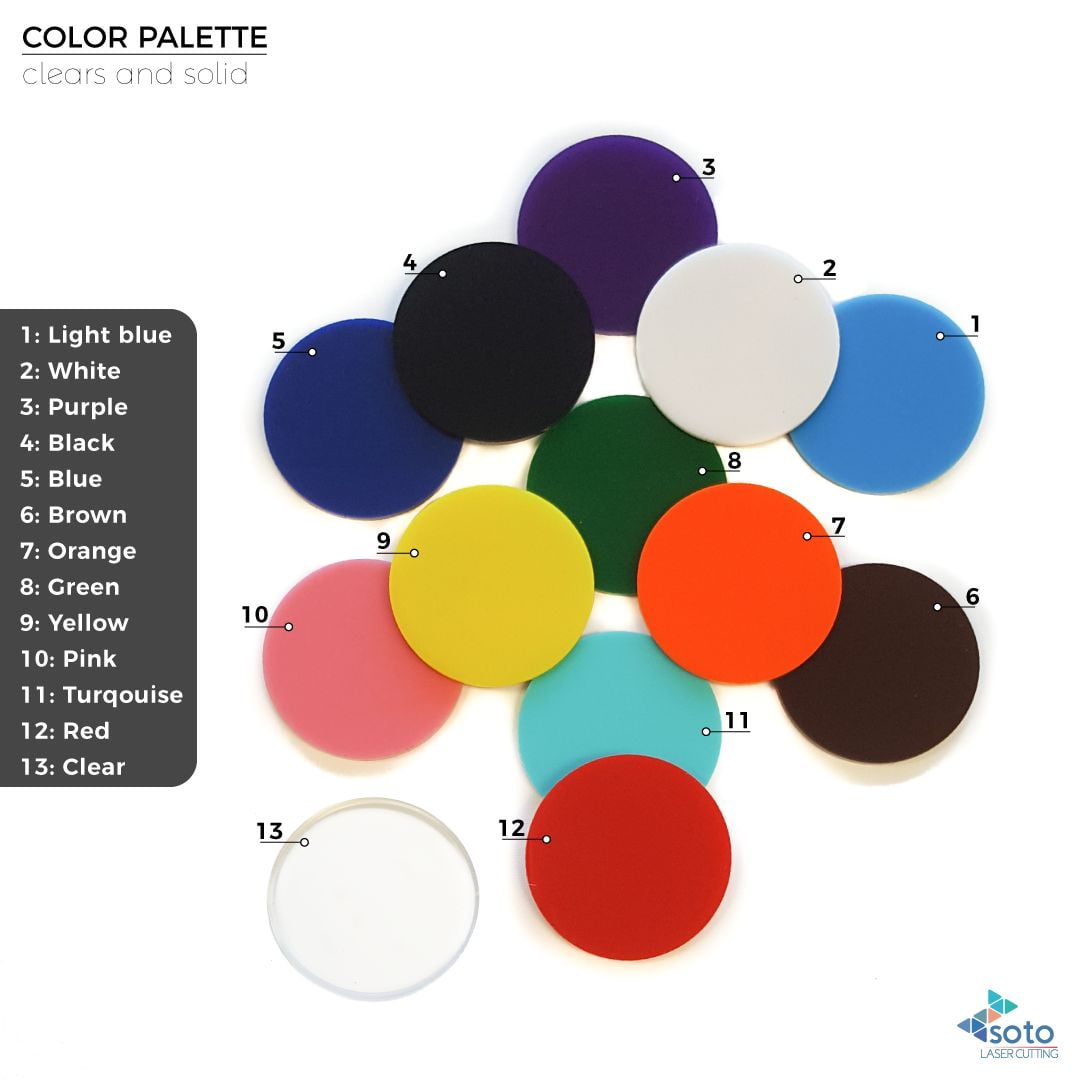 25 Units Acrylic Keychains Pencil 1/8" Thick – Clear or Solid Color – (Size 3") Made in USA