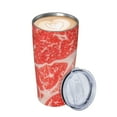 thumbnail image 3 of Kll Beef Steaks Stainless Stainless Steel Vacuum Insulated Coffee Cup 20 Oz Lids And Straws,1 Metal Straws,1 Cleaning Brush, 3 of 9